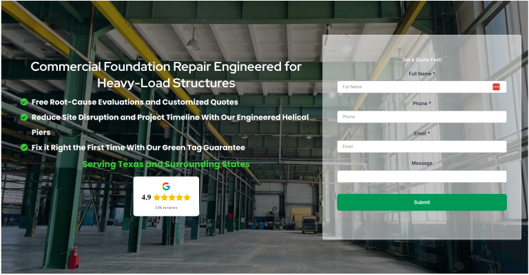 Website Landing Page Sample