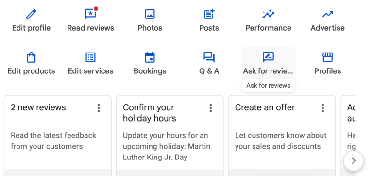 google business profile account